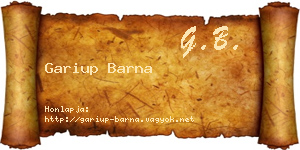 Gariup Barna névjegykártya